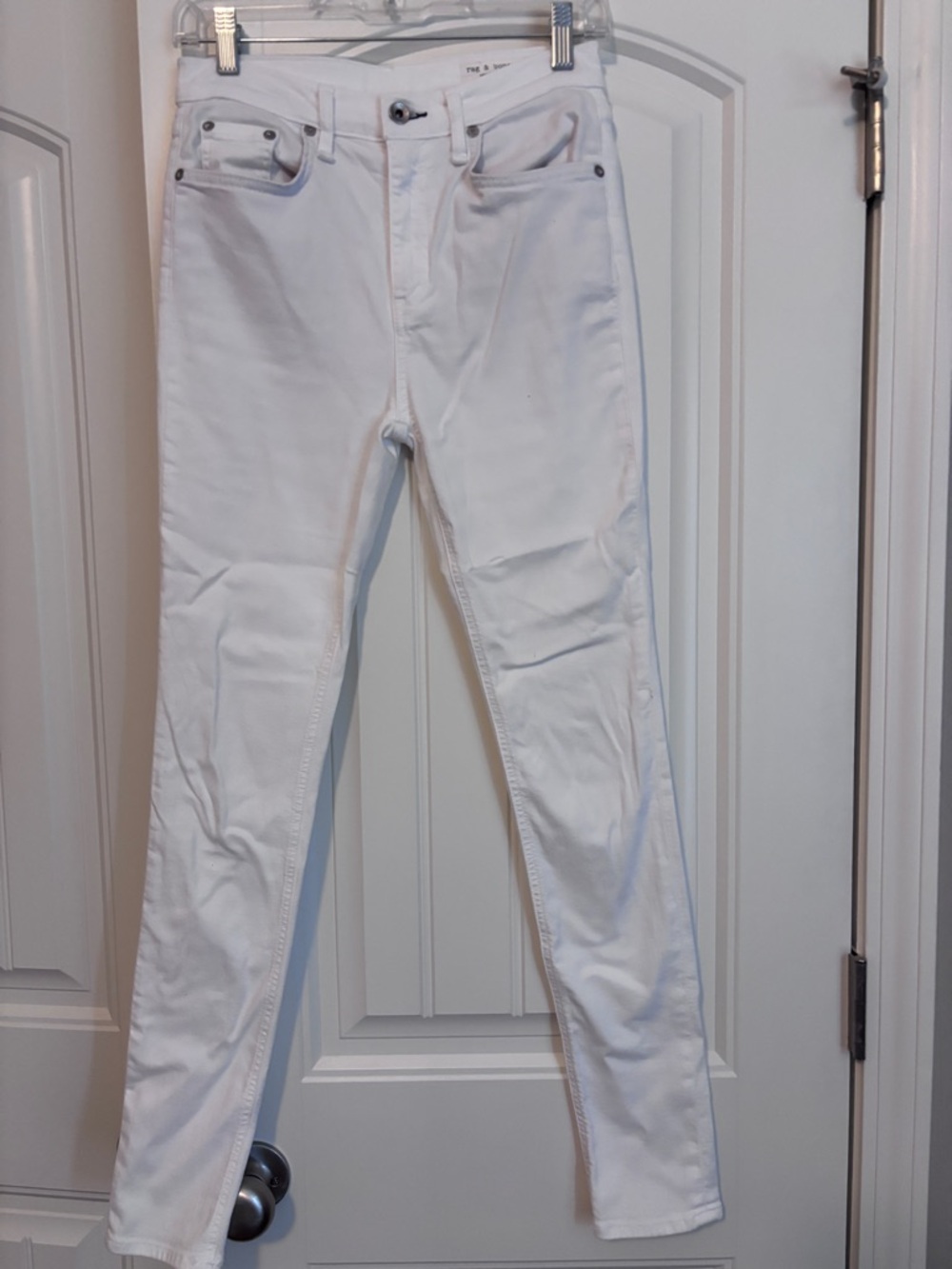 rag & bone White Denim Skinny Jeans